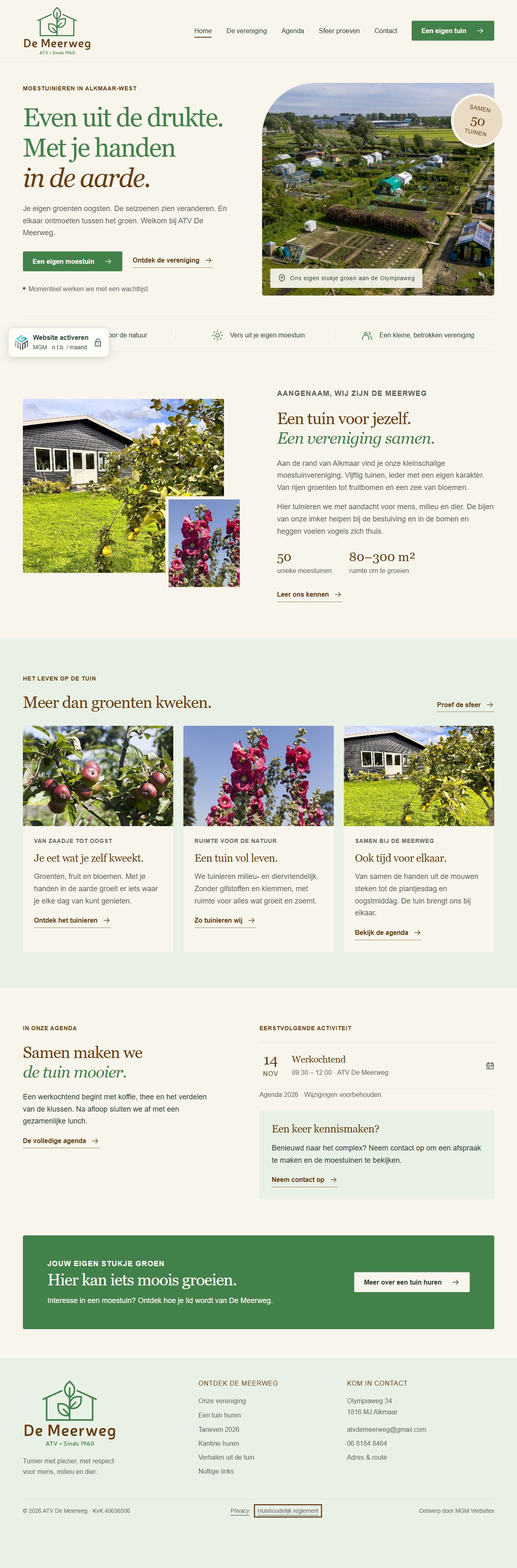 Lange websitepreview van ATV De Meerweg